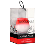 Pulsing Petals Throbbing Rose Clit Stimulator - Red