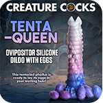 Tenta-Queen Ovipositor Silicone Dildo with Eggs