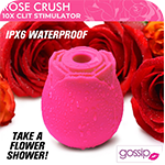10X Rose Crush Silicone Clitoral Stimulator